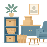 boites paniers rangement