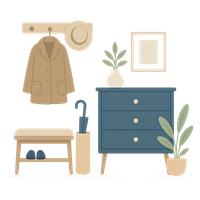 rangement organisation entrée